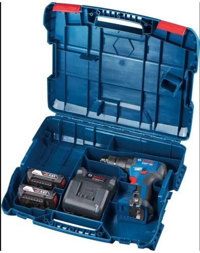 Mașină de găurit/șurubelniță fără fir BOSCH GSB 18V-50 2x2Ah Carcasă L