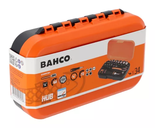 BAHCO 1/4" Dugókulcs & bit készlet, 34 részes