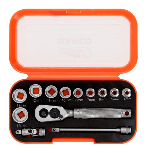 BAHCO 1/4" Dugókulcs készlet, 13 db