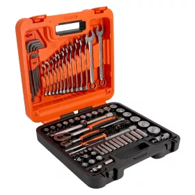   BAHCO Dugókulcs készlet 1/4”, 1/2” + csillag-villás kulcsok, 98 részes
