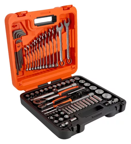 BAHCO Dugókulcs készlet 1/4”, 1/2” + csillag-villás kulcsok, 98 részes