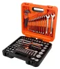 BAHCO Dugókulcs készlet 1/4”, 1/2” + csillag-villás kulcsok, 98 részes