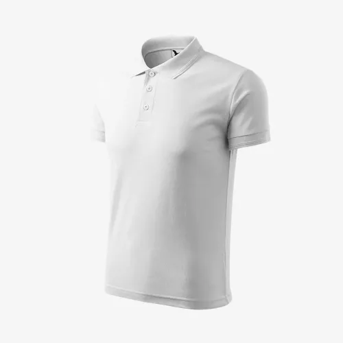 Galléros póló férfi Pique, 100 % pamut fehér, méret: "2XL"