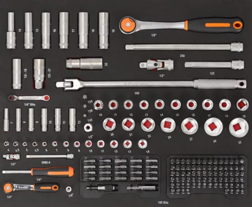 BAHCO  7 fiókos szerszámkocsi 216 részes-feltöltéssel