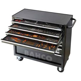   BAHCO 8 Fiókos Prémium szerszámkocsi FELTÖLTVE, 295 részes, 4 fiók feltöltéssel 1475KXL8 fekete 40"