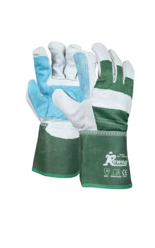 Védőkesztyű marhahasíték dupla tenyerű bőr, pamut kézhát. 4.2.4.4. Méret: 12