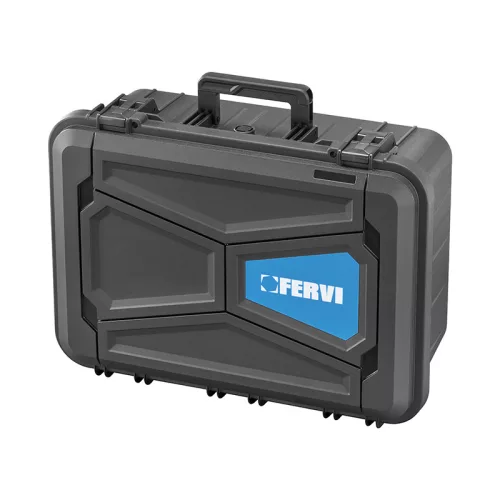 FERVI Erősített, nagy teherbírású koffer, 572x425x239h mm, belső=41,5L