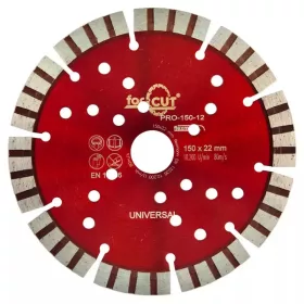   Gyémánttárcsa 150x3.0x12x10x22,2mm turbo szegmentált univerzális