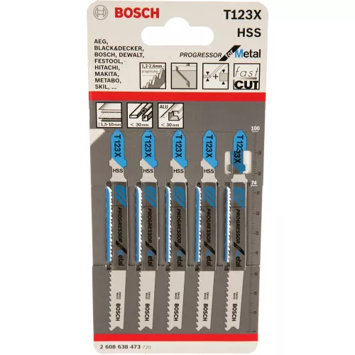 BOSCH Dekopír fűrészlap T 123 (5 db)