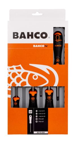 BAHCOFit csavarhúzó készlet, lapos-PH (5 részes)