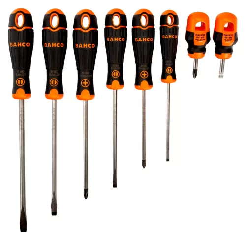 BAHCOFit csavarhúzó készlet, lapos-PH (8 részes)