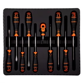   BAHCOFit csavarhúzó készlet, lapos-PH-PZ-Robertson (10 részes)