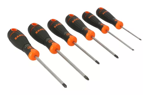 BAHCOFit csavarhúzó készlet, lapos-PH-PZ (6 részes)