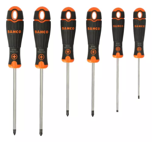 BAHCOFit csavarhúzó készlet, lapos-PH-PZ (6 részes)