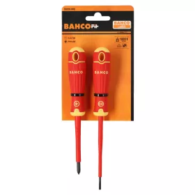 Set șurubelnițe izolate BAHCOFIT, cu cap plat (2 bucăți)