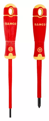 Set șurubelnițe izolate BAHCOFIT, cu cap plat (2 bucăți)