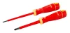 Set șurubelnițe izolate BAHCOFIT, cu cap plat (2 bucăți)