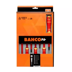 Set șurubelnițe izolate BAHCOFIT, Flat-PZ (7 bucăți)