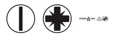 Set șurubelnițe izolate BAHCOFIT, Flat-PZ (7 bucăți)