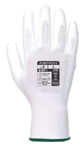 Mănuși de protecție din poliamidă/PU albe 10 XL